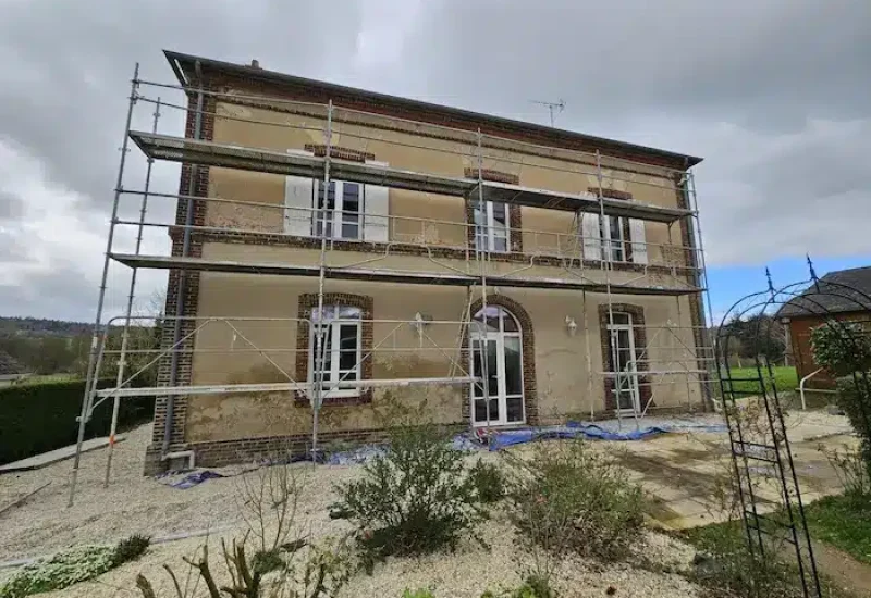 restauration d'une façade en pierre à caen